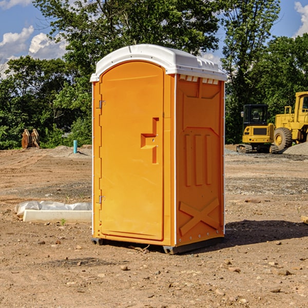 how often are the portable restrooms cleaned and serviced during a rental period in New Oxford PA